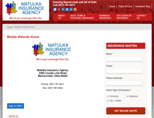 Tablet Screenshot of matulkainsurance.com